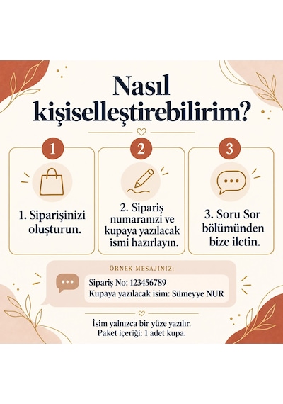 İsme Özel Öğretmenim Harf Ağacı Öğretmenler Günü Kupası Beyaz
