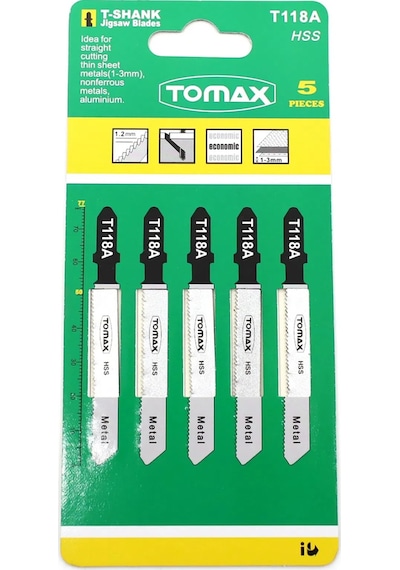 Tomax Normal Kesim Metal Dekupaj Ağzı T118a - 5 Adet