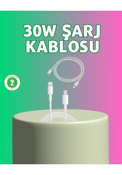 Mey İthalat Kalite 30w Type-c Lightning Hızlı Şarj Kablosu 1.2m Dayanıklı