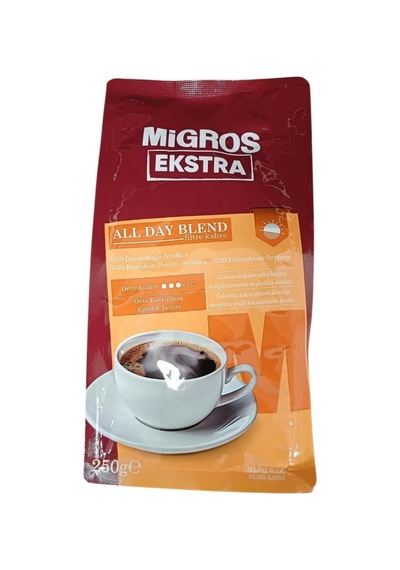 Migros Ekstra All Day Blend Filtre Kahve 250 G - 8 Adet Tarı