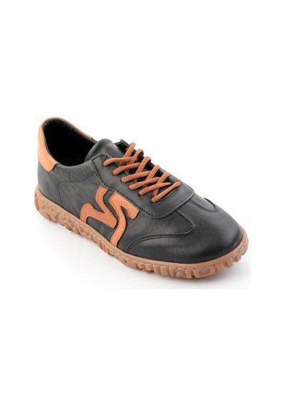 Bambi Siyah Hakiki Deri Kadın Sneaker K01753005703