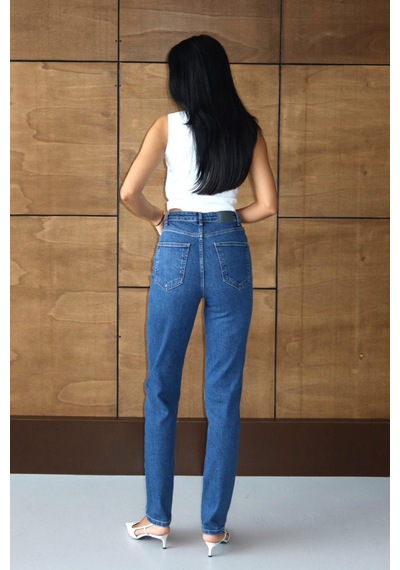 Lacarino7527 Kadın Mom Jean Pantolon Blue