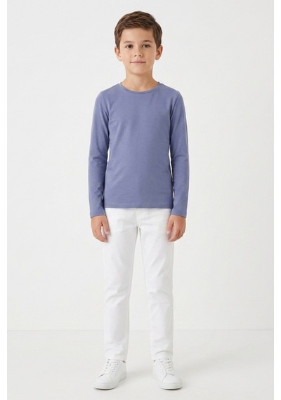 Kiagu Erkek Çocuk Uzun Kollu Basic Düz Tişört %100 Pamuk Bisiklet Yaka T-shirt 2-13 Yaş Lila Kiagu Erkek Çocuk Uzun Kollu Basic Düz Tişört %100 Pamuk Bisiklet Yaka T-shirt 2-13 Yaş Lila