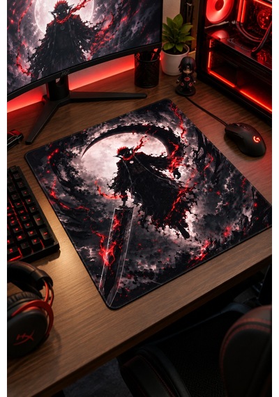 50x40 Cm Bleach Ichıgo Desenli Gaming Oyuncu Mouse Pad Kaymaz Taban Büyük Fare Altlığı