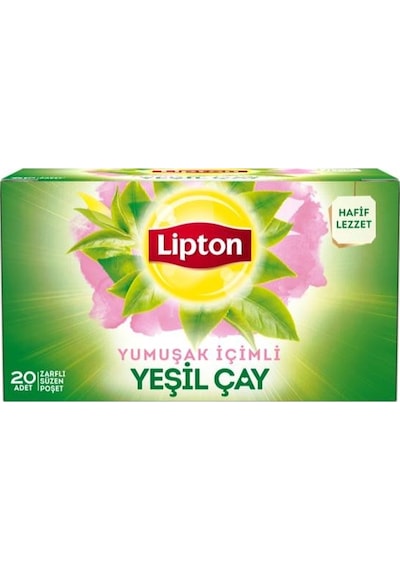Lipton Yumuşak İçimli Yeşil Çay Süzen Poşet 20 x 1 G