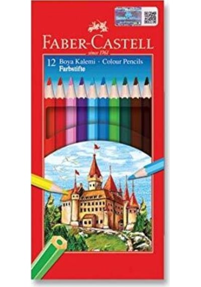 Faber-castell Kuru Boya Red Line Tam Boy 12 Renkkarton Kutu12 Li 5171 116312 Karışık