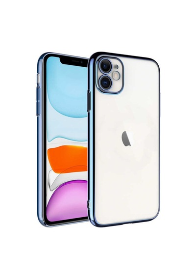 Apple Uyumlu iPhone 11 Kılıf Sert Pc Renkli Çerçeveli Zore Riksos Kapak