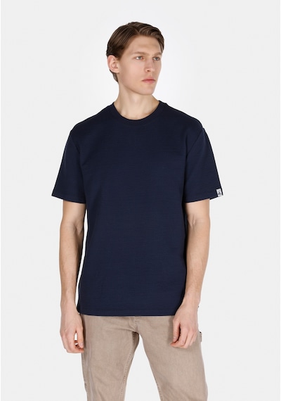 Colin's Colins Comfort Fit Yuvarlak Yaka Jakarlı Erkek Lacivert Kısa Kol Tişört Cl1073378 Cl1073378 Q1.v2 Nav Lacivert