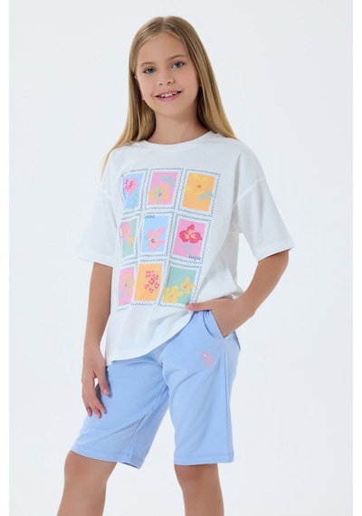 U.s. Polo Assn. Kız Çocuk Mavi Bermuda Takım Us2513-c-v1 Mavi