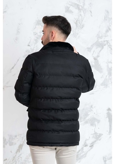 Yaka Kürklü Regular Fit Erkek Şime Mont