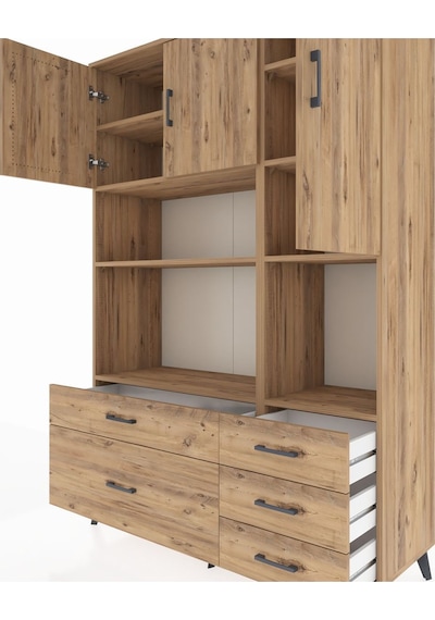 Hyperion Dolap 8 Raflı 5 Çekmeceli 3 Kapaklı 132x44x195 Çam-çam/çam Atlas Çam/atlas Çam Hyperion Dolap 8 Raflı 5 Çekmeceli 3 Kapaklı 132x44x195 Çam-çam/çam Atlas Çam/atlas Çam