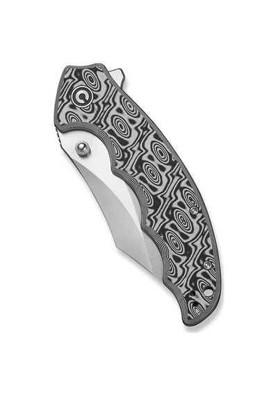 Civivi Pentad Black / White Vortex Micarta Handle Satin Finished Nitro-v Blade Kamp Çakı Gri