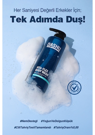 Saç, Yüz Ve Vücut İçin Hepsi Bir Arada Duş Jeli Dashu Daily Vita-flex All In One Body Wash 50ml Narenciye