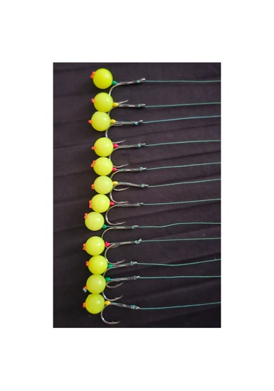Yemleme Botu 12 Sert Buncuk Limon Rig Ve Boli Yüzen Model 12 Takım İnneler 2,3 No İnnesi Kambur Deyildir