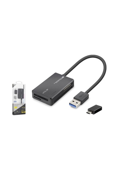 Usb Type-c 3.2 Gen1 All İn One Kart Okuyucu Cf Sd Microsd Ms 5 Gbps Siyah C313 Evimdeyokyok