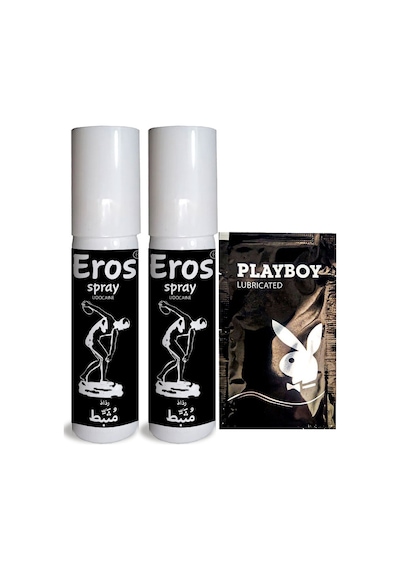Eros Black Delayspray: 2 Tüp Geciktiricisprey 20 Ml + Kaydırıcıjell Hediyedir