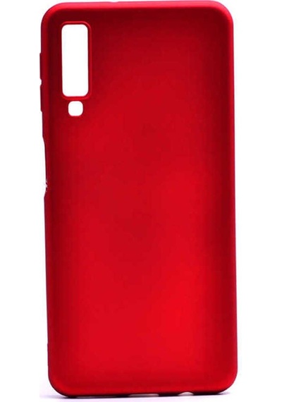 Samsung Uyumlu Galaxy A7 2018 Kılıf Zore Premier Silikon Kapak Kırmızı