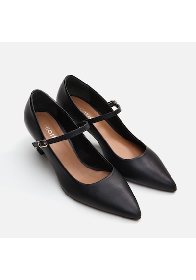 Hotiç Mary Jane Hakiki Deri Siyah Kadın Stiletto 01ayh290860a100 Siyah