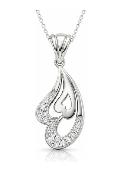 Gümüş Kalpli Bayan Kolye - Pnd47138290 01 - Gold
