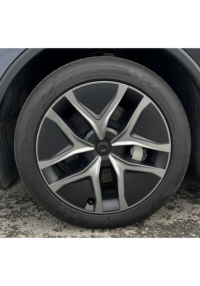 Tesla Model Y Juniper Premium İçin Uyumlu Jant Kapağı 4 Parça Mat Detay