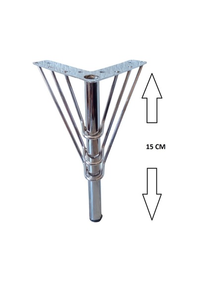 Flamingo Model Krom Koltuk Kanepe Tv Ünitesi Ayağı 15 Cm 16 Lı Paket Krom