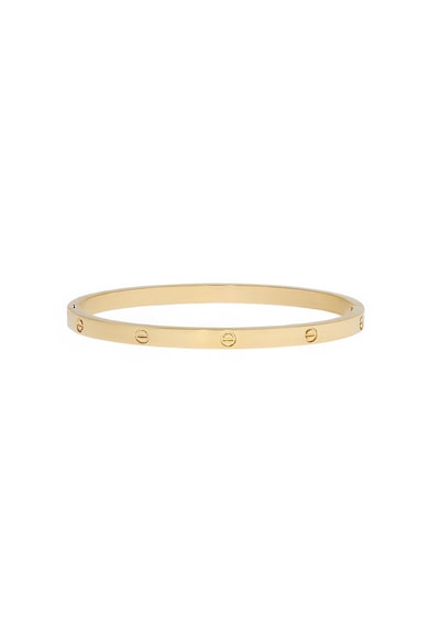 Unisex Şans Model Gold Renk 22 Ölçü Çelik Bilezik Gold