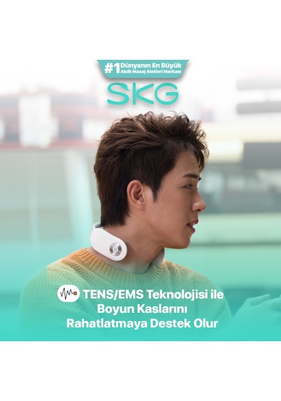 Skg 4098E Özel Isı Terapisi-Termoterapi Tens Ems Frekans Destekli Masaj Aleti, Kumandalı Beyaz
