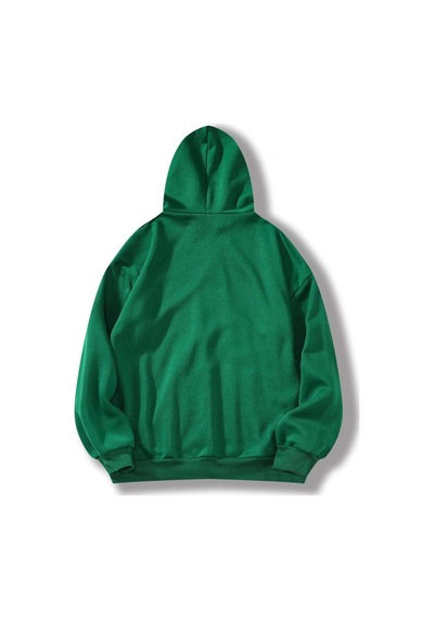 Uyguntarz Unisex Classical Baskılı Oversize Sweatshirt Yeşil
