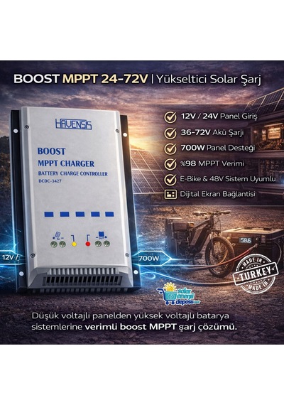 Havanesis Boost Mppt-2472 24v 72v Boost Mppt Şarj Kontrol Cihazı