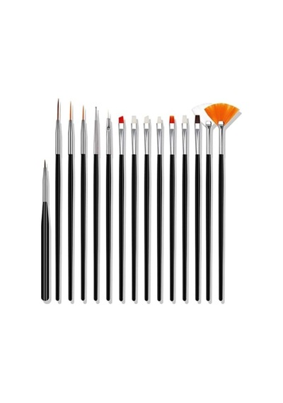 Profesyonel Nail Art Fırça Seti - 15 Parça Tasarım Fırçaları