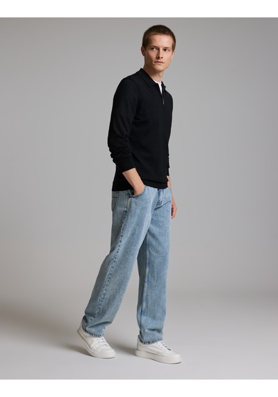 Pierre Cardin Mavi %100 Pamuk Relax Fit Rahat Kesim Erkek Jean Pantolon 50332747-vr036