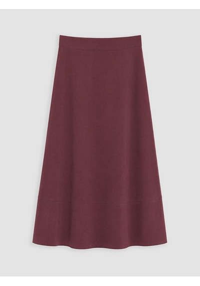 Lcw Modest Bordo Beli Lastikli Modal Karışımlı Kloş Etek