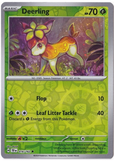Deerling Reverse Holo 016/162 - Temporal Forces - Pokemon Kartı Mint
