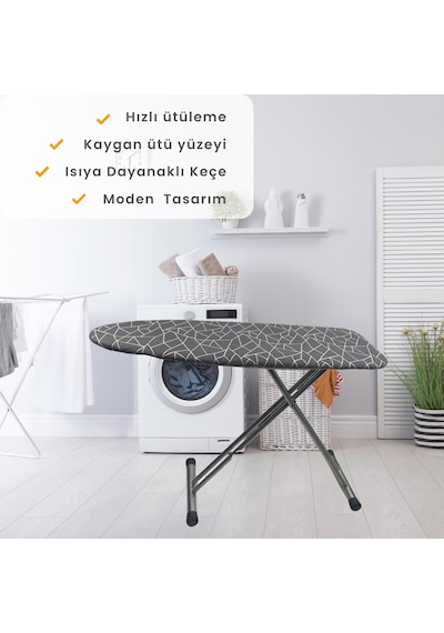 Beylini Ütü Masası Kılıfı Örtüsü Bezi, Keçeli Süngerli Lastikli Y