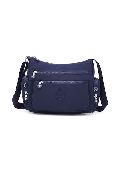 Smart Bags Orta Boy Çok Cepli Su Geçirmez Krınkıl Kumaş Kadın Omuz Çantası Lacivert