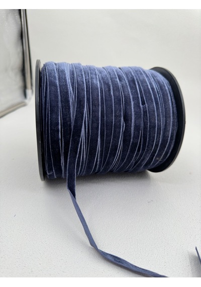 Paşateks- 1 Cm Düz Kadife-5 Metre Lacivert