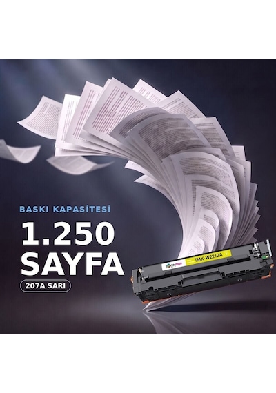 Hp Color Laserjet Pro Mfp M282nw Uyumlu  Toner Çipli W2212a Sarı