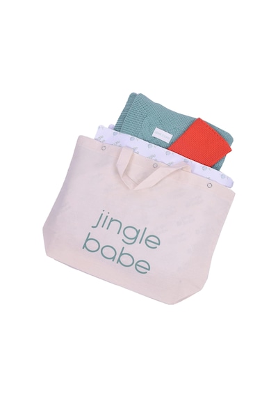 Organik Pamuk Unisex El Örgüsü Su Yeşil Bebek Battaniyesi. Çok Renkli