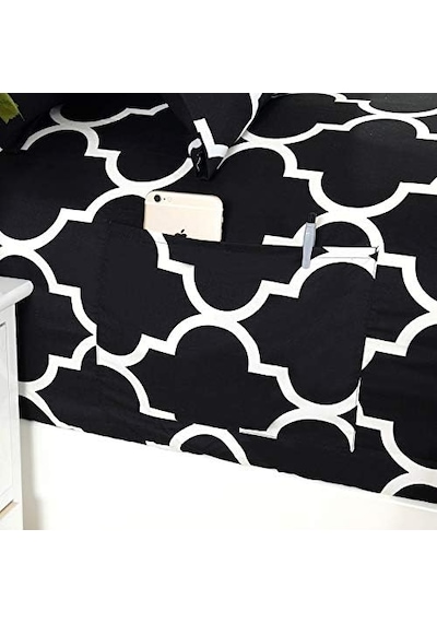 Elegant Comfort Lüks Yumuşak Yatak Çarşafları Dört Yapraklı Desenli 1500 İplik Sayısı Perkal Mısır Kalitesinde Yumuşaklık Kırışma Ve Solmaya Karşı Dayanıklı 6 Parça Yatak Seti, King, Siyah 50 x 22 Elegant Comfort Lüks Yumuşak Yatak Çarşafları Dört Yapraklı Desenli 1500 İplik Sayısı Perkal Mısır Kalitesinde Yumuşaklık Kırışma Ve Solmaya Karşı Dayanıklı 6 Parça Yatak Seti, King, Siyah 50 x 22