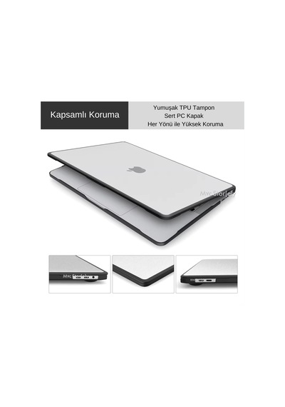 Apple Uyumlu MacBook Pro 13inç M1-m2, Tpu Outdoor A1706 A1708 A1989 A2159 A2251 A2289 A2338 İle Şeffaf