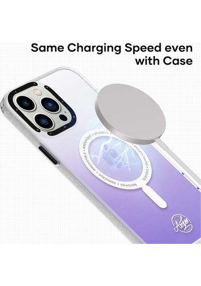 Rock Apple Uyumlu iPhone 14 Plus Amber Serisi Magsafe Kılıf Mor Mor