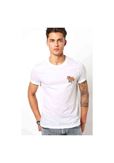 Pokemon Avengermon Vulpix Rokon Baskılı Beyaz Erkek Tshirt