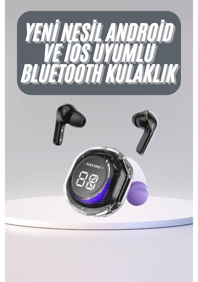 Kulak İçi Bluetooth Kulaklık Anc Enc Özellikli Şarj Göstergeli Kablosuz Kulaklık Kulak Içi