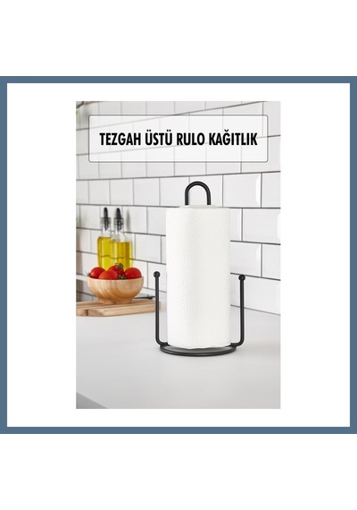 Buradabulabilirsin Metal Kağıt Havluluk & Dik Havlu Peçetelik Siyah 28 Cm Bbz