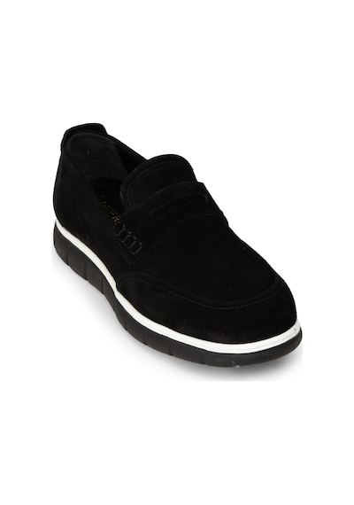 Deery Erkek Hakiki Süet Siyah Loafer Ayakkabı - 02045msyhe01
