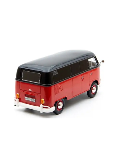 Motormax 1:24 Volkswagen Type 2 T1 Minibüs Model Araba - Kırmızı Siyah Metal Diecast Koleksiyon