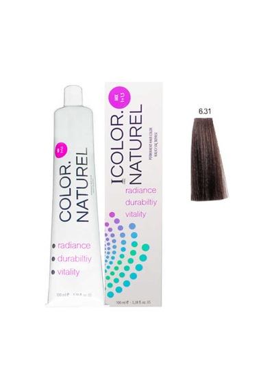 Color Naturel 6.31 Koyu Altın Küll Kumral Boya 100 ML