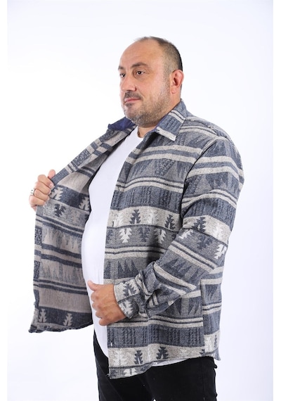 Moc Grande Mocgrande Oduncu Gömlek Mc Rug Print 22211 Indıgo İndigo