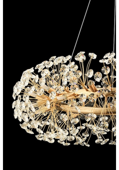 Gloria 80'lik Gold Kristal Taşlı Modern Tasarım Salon Avize