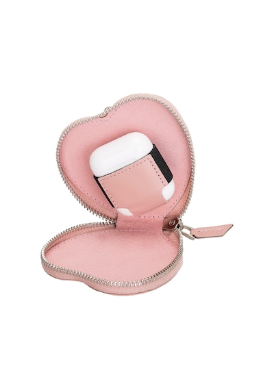 Apple Uyumlu AirPods 2.nesil Deri Kılıf Valentine Nu2 Pembe Pembe